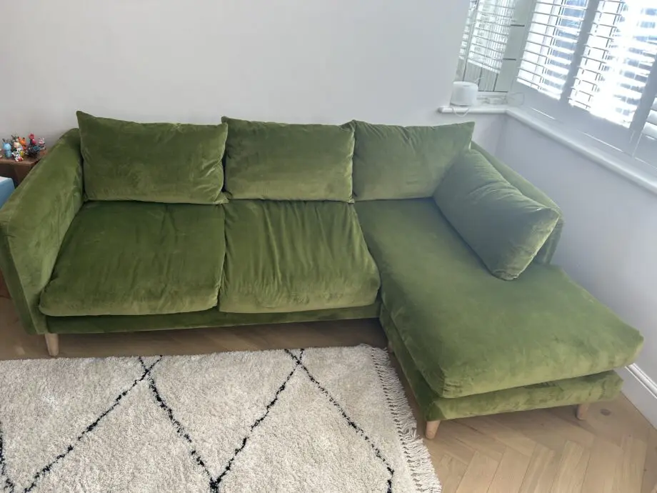 Loaf Large right hand Squishmeister Chaise Sofa in Grass Clippings