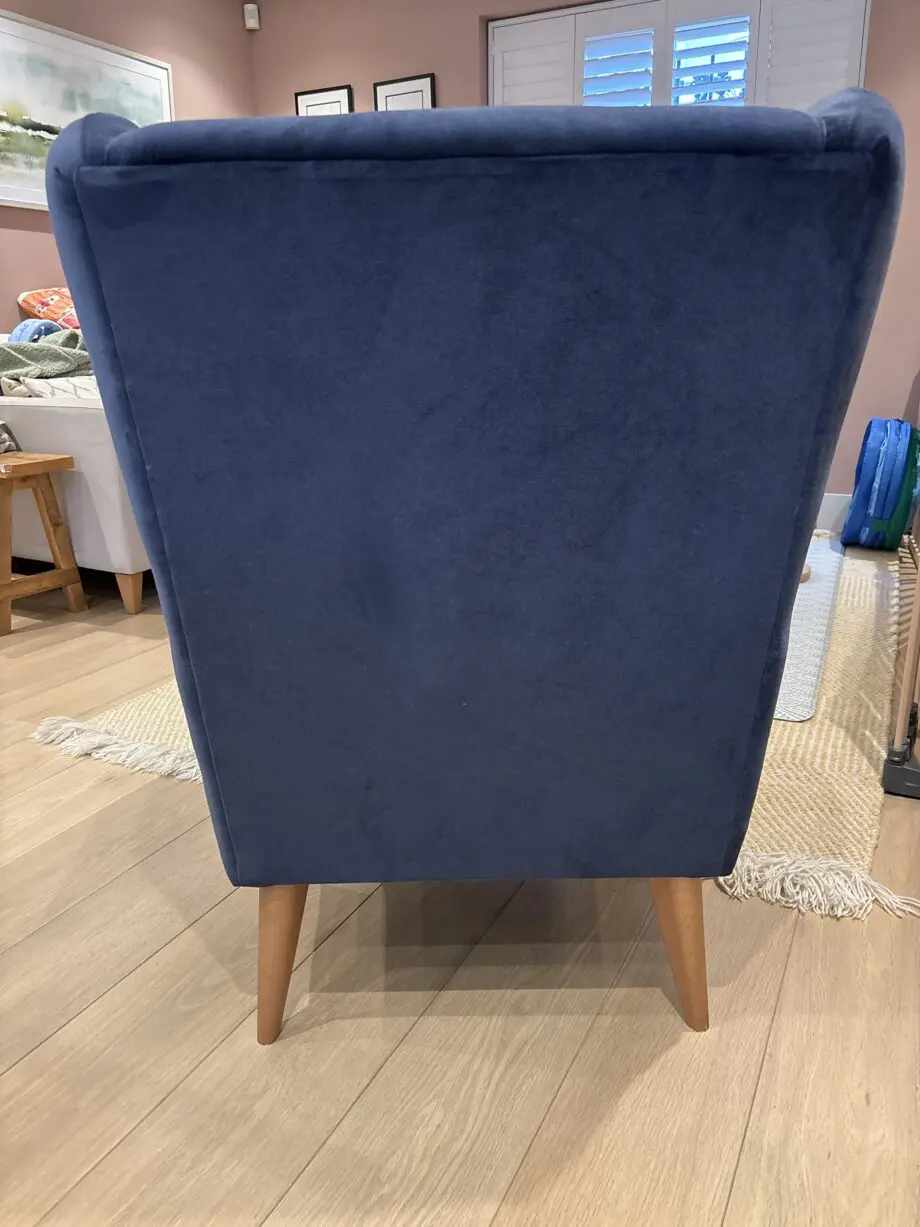 2 x John Lewis Bergen navy armchairs