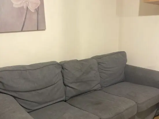 EKTORP 3-seat sofa, Hakebo dark grey