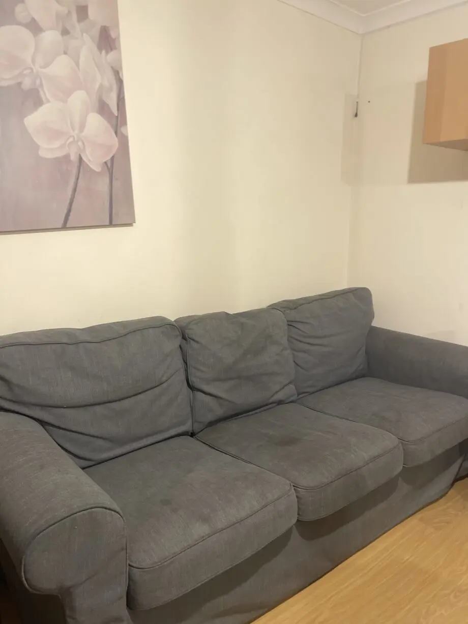 EKTORP 3-seat sofa, Hakebo dark grey