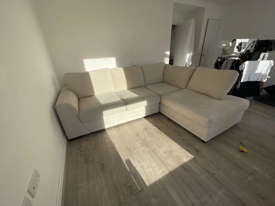 DFS Orka Cream Left Hand Facing Arm Open End Corner Sofa