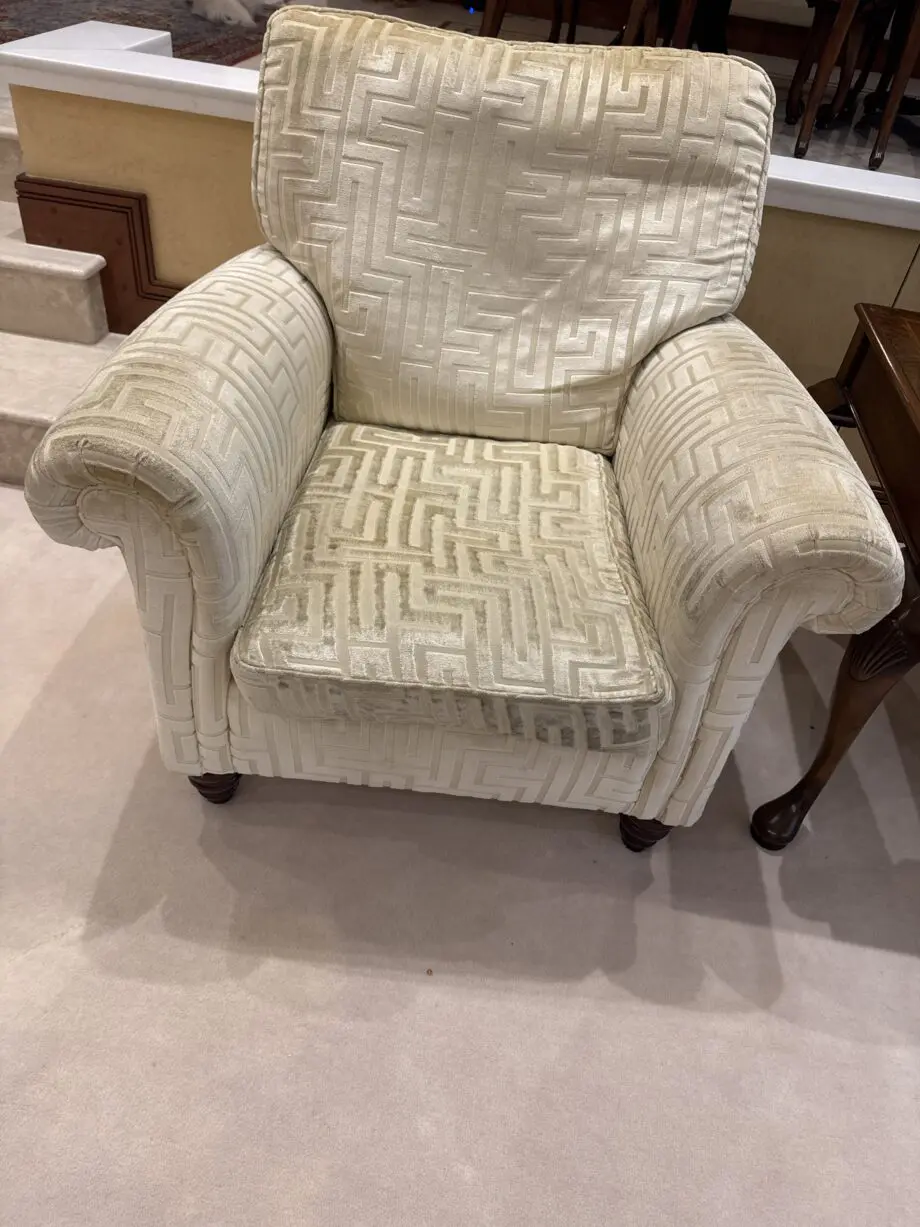 Designer sofas that been bought from Harrods department store in London