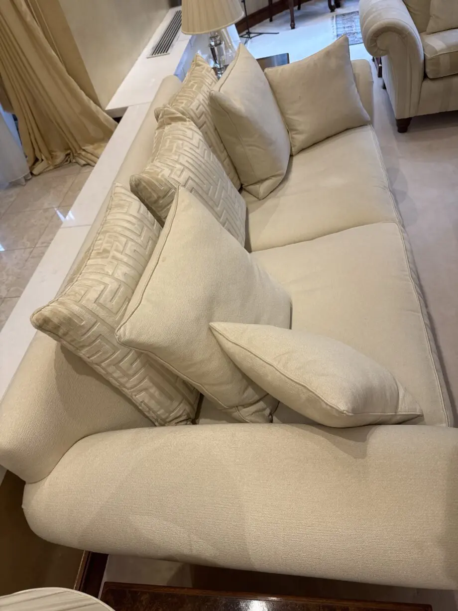 Designer sofas that been bought from Harrods department store in London