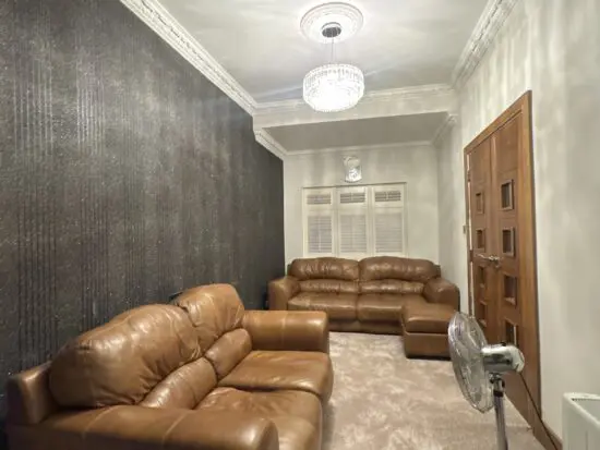 3 Piece Brown Leather DFS Sofa Set