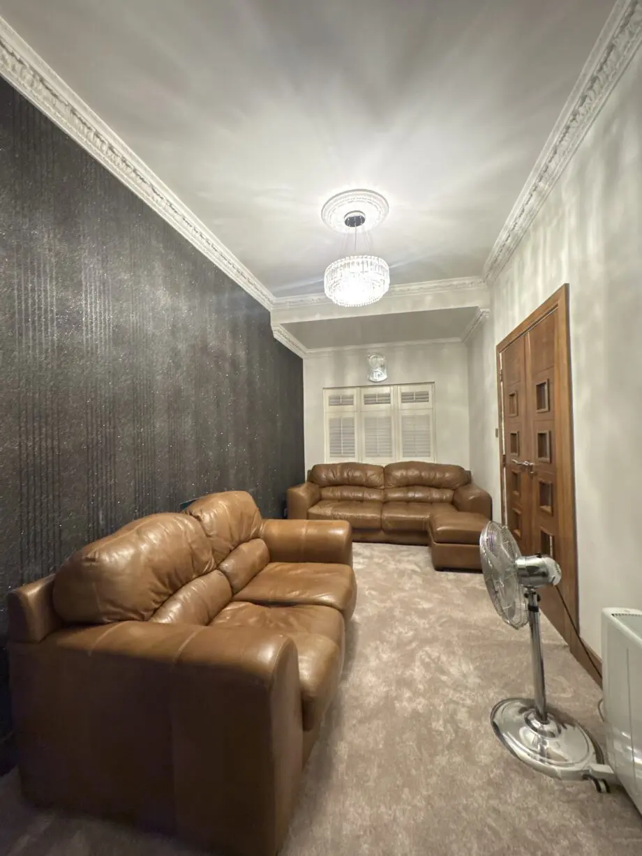 3 Piece Brown Leather DFS Sofa Set