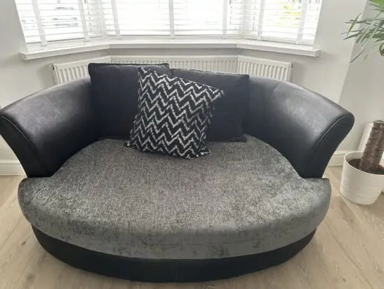 DFS Rhombus charcoal black sofa set