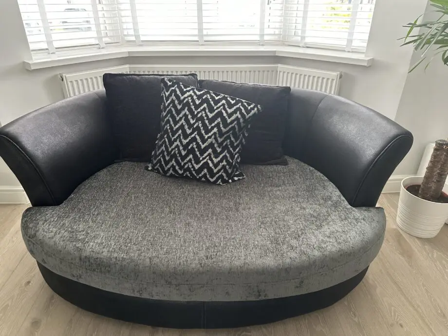 DFS Rhombus charcoal black sofa set