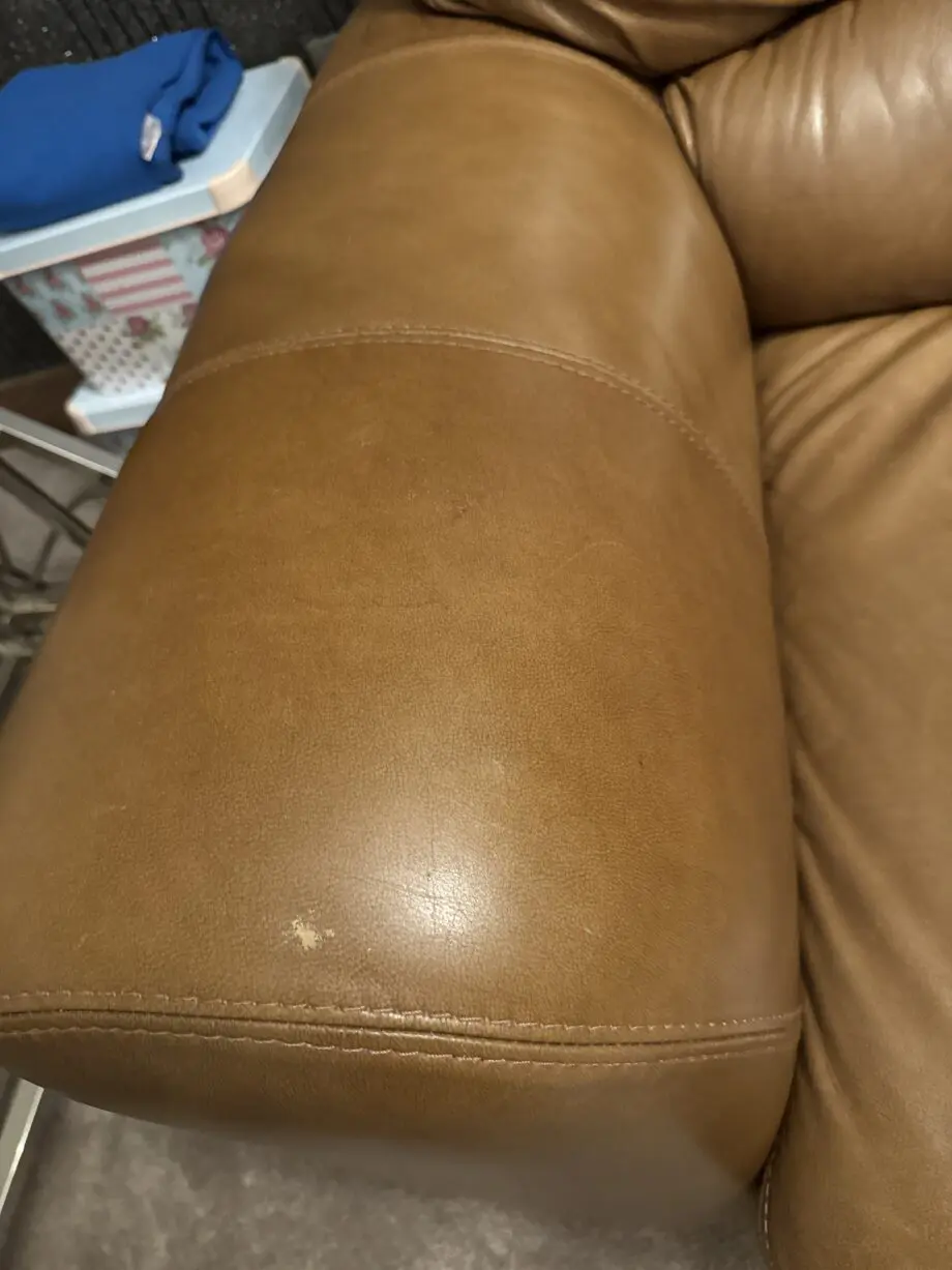 3 Piece Brown Leather DFS Sofa Set