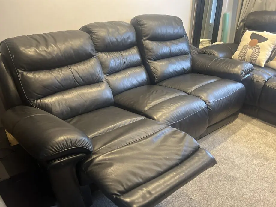 Two DFS – Black – 3 Seater Landos Power Recliner