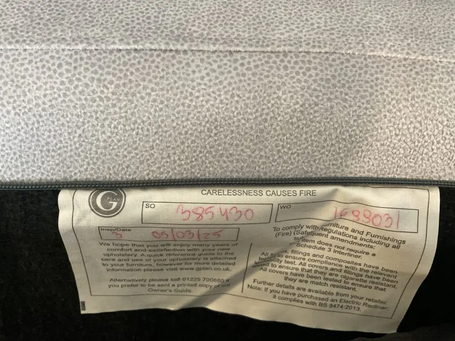 G Plan Ellis 3 seater grey sofa