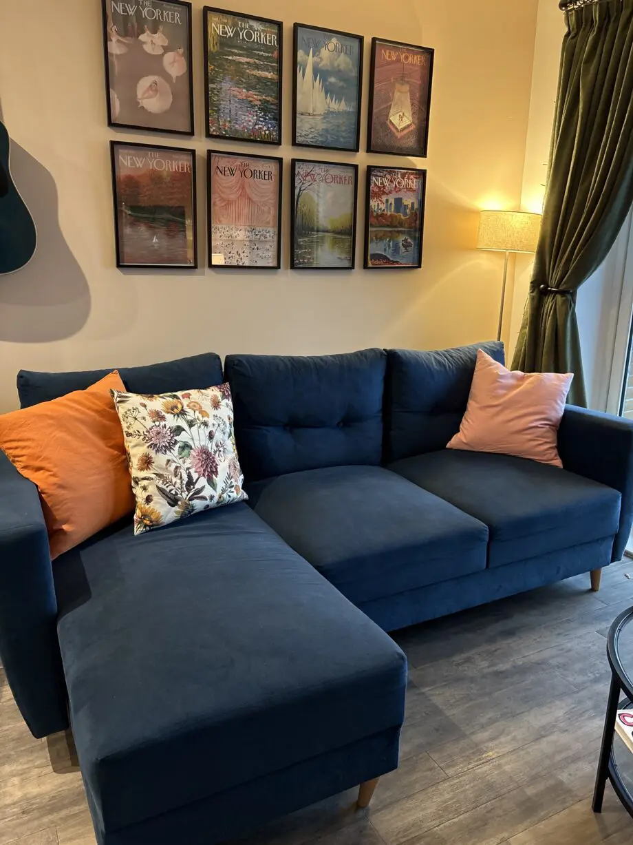 blue Corner sofa bed