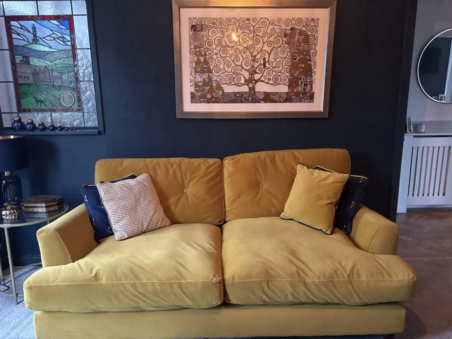 DFS Joules Patterdale 4 Seat velvet sofa