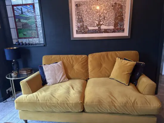 DFS Joules Patterdale 4 Seat velvet sofa