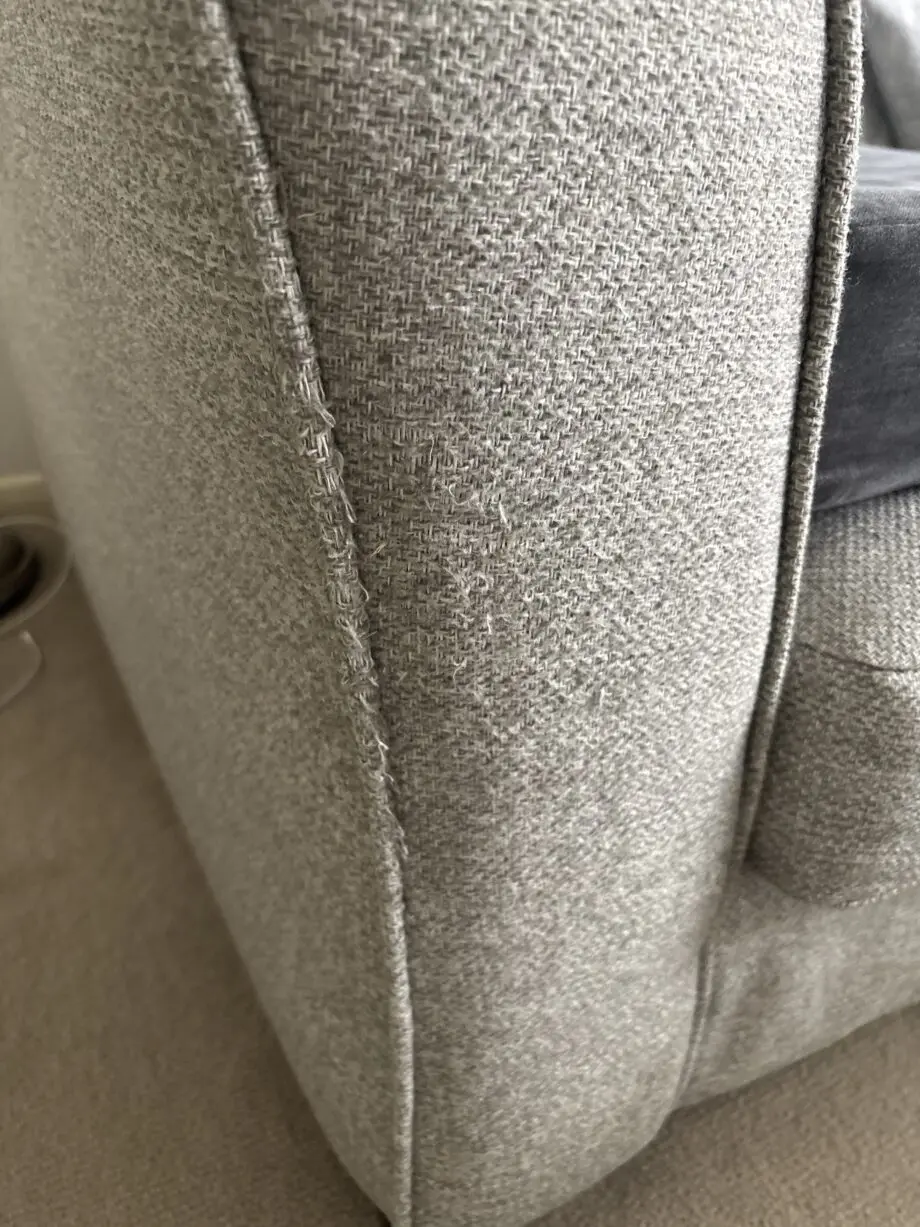 DFS grey corner sofa with pillows included
