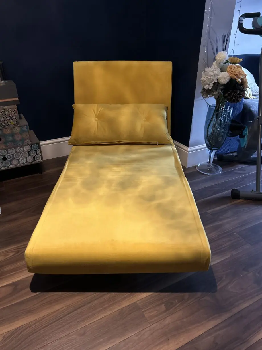 Una Single Sofa Bed - Yellow Velvet