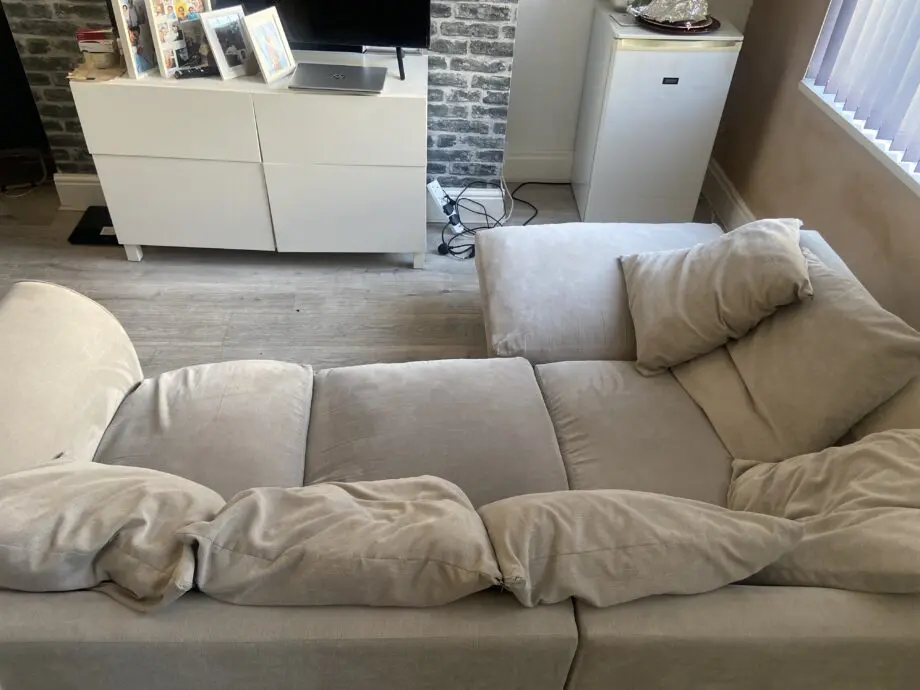 Grey corner sofa