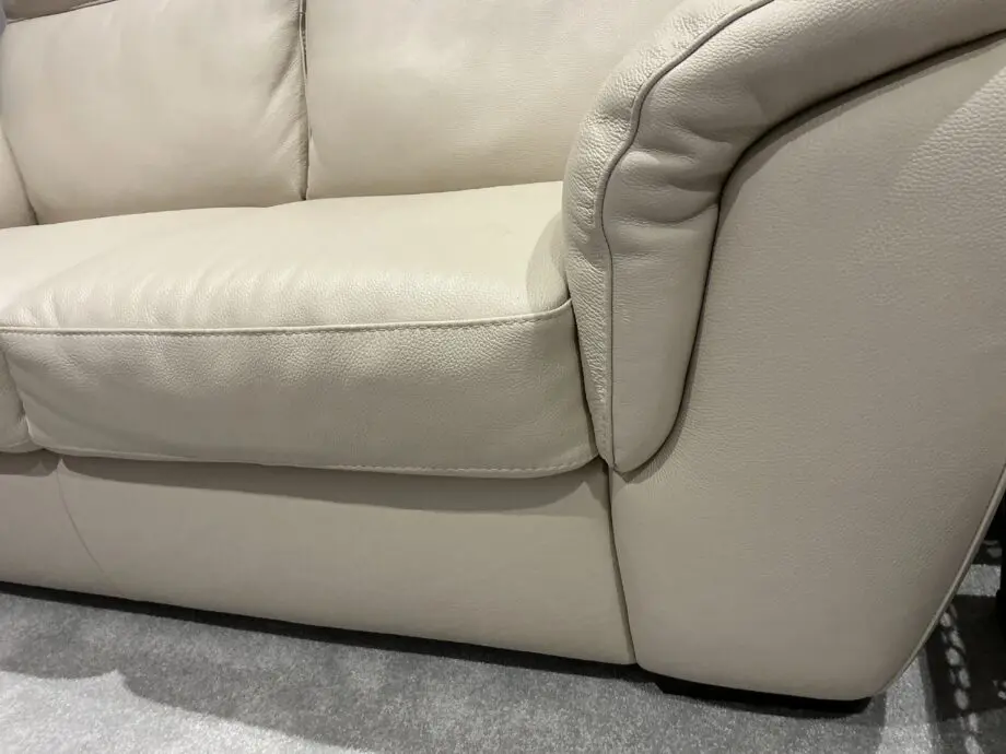 Natuzzi cream 2 seater leather sofa
