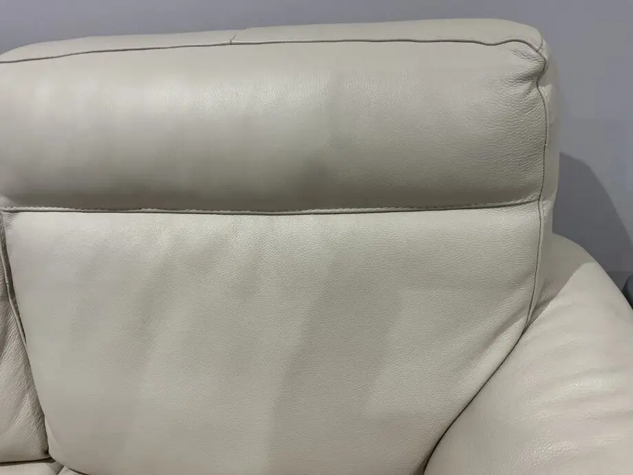 Natuzzi cream 2 seater leather sofa