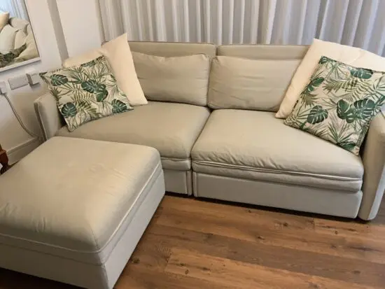 3seat sofa bed with separate storage module (Ikea vallentuna beige)