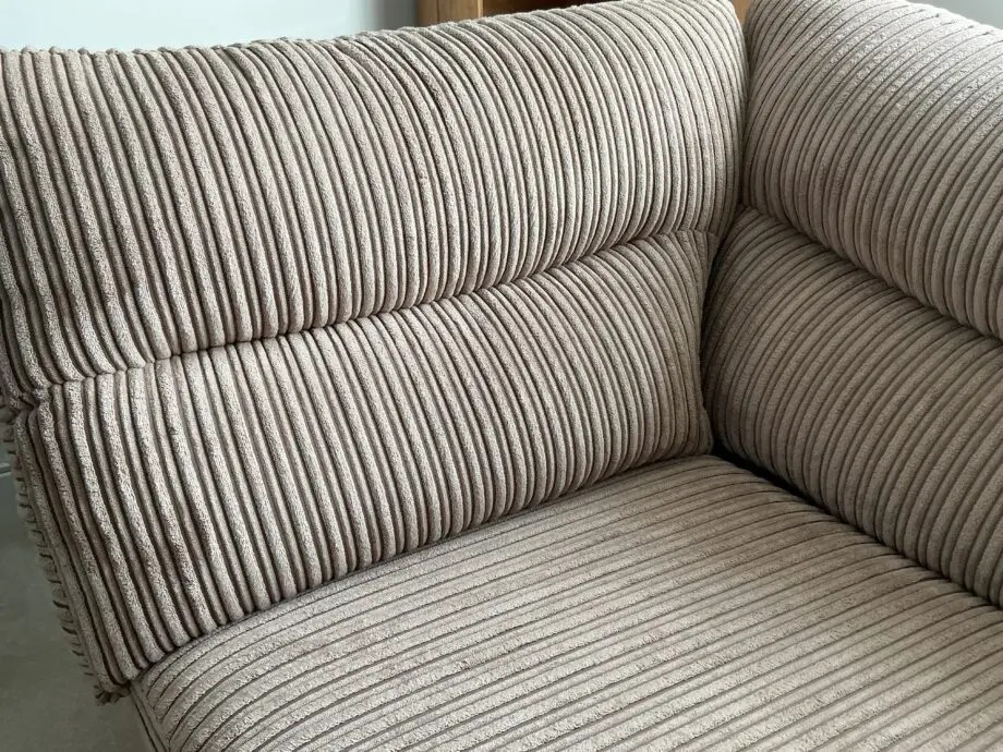 DFS two tone brown corner sofa