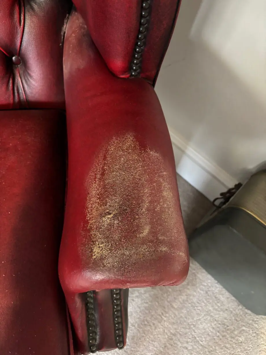 2 Chesterfield Queen Anne High Wing Back Oxblood Leather Armchair