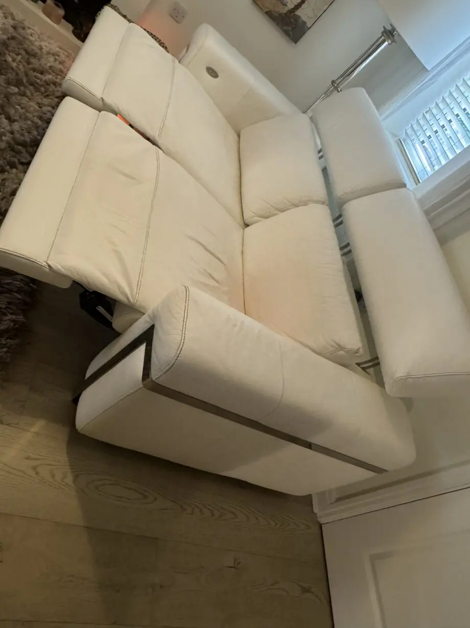 Marinelli Double Cream Recliner Sofa