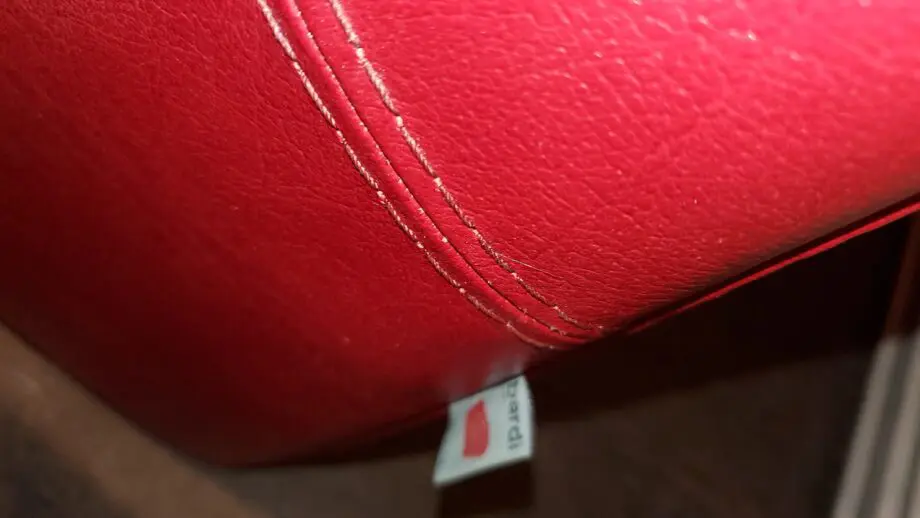 High Quality Bardi Genuine Italian Leather 2 Seater Sofa in Red in Excellent Condition