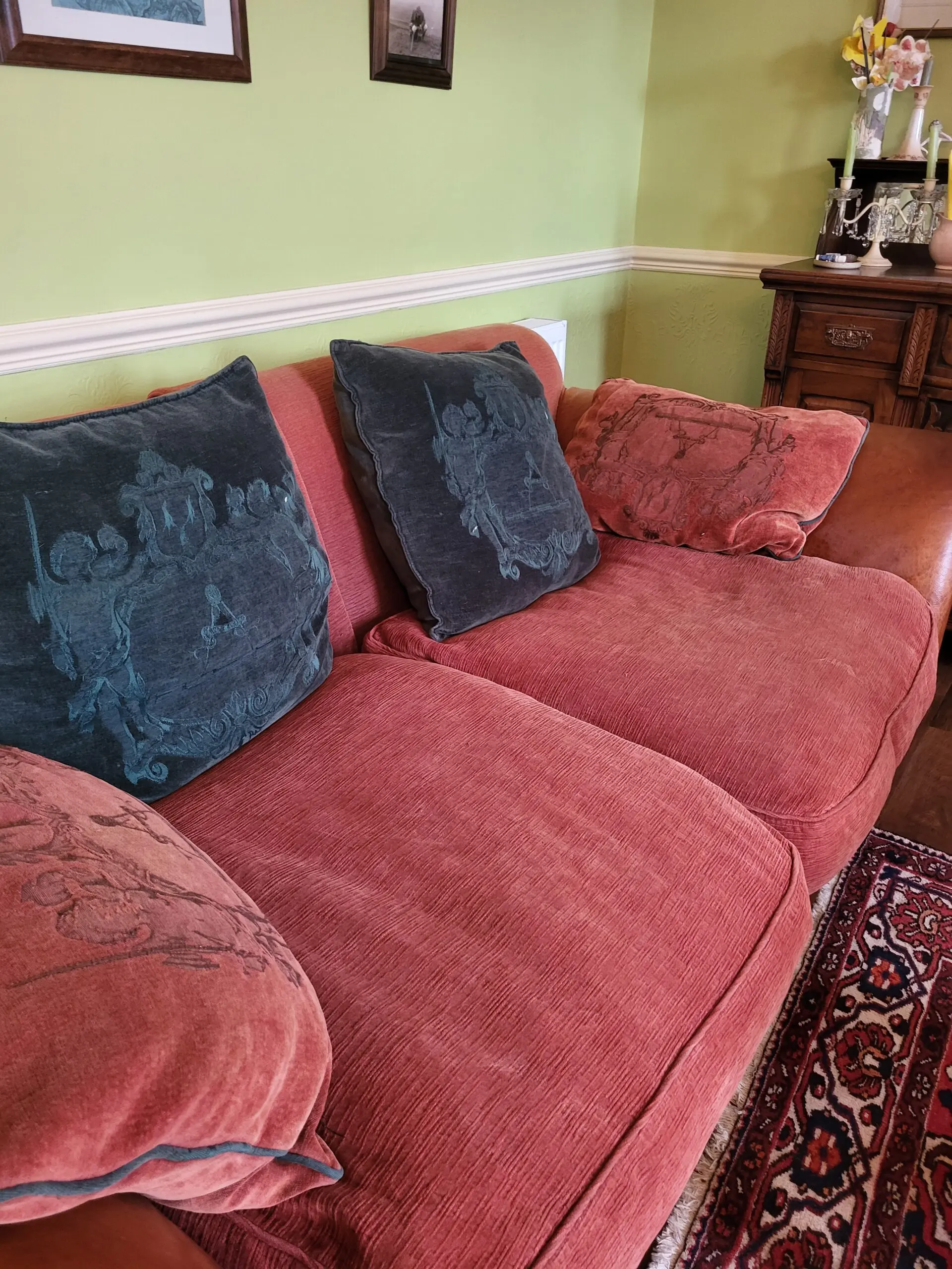 Tetrad leather and fabric midi sofa excellent quality