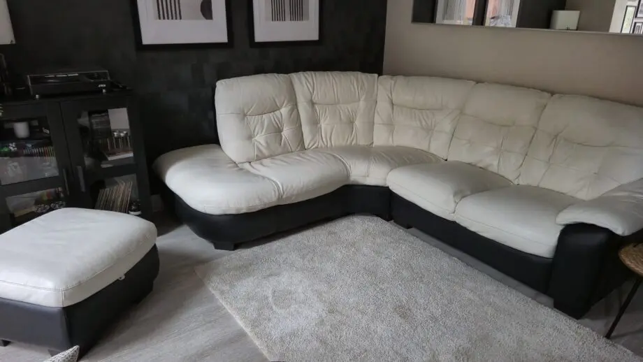 DFS leather corner sofa