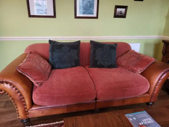 Tetrad leather and fabric midi sofa excellent quality
