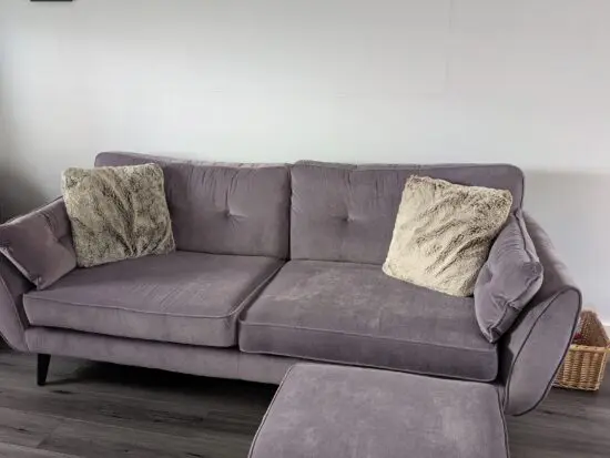French Connection 4 seater sofa and footstool
