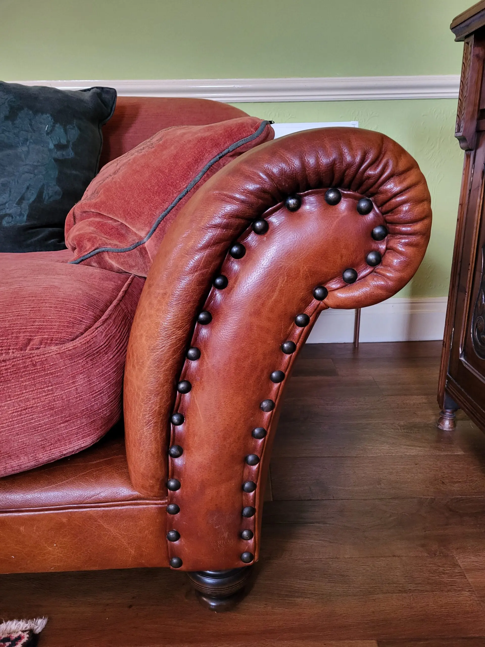 Tetrad leather and fabric midi sofa excellent quality