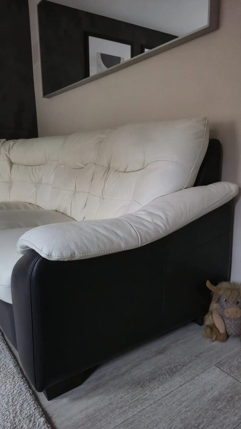 DFS leather corner sofa