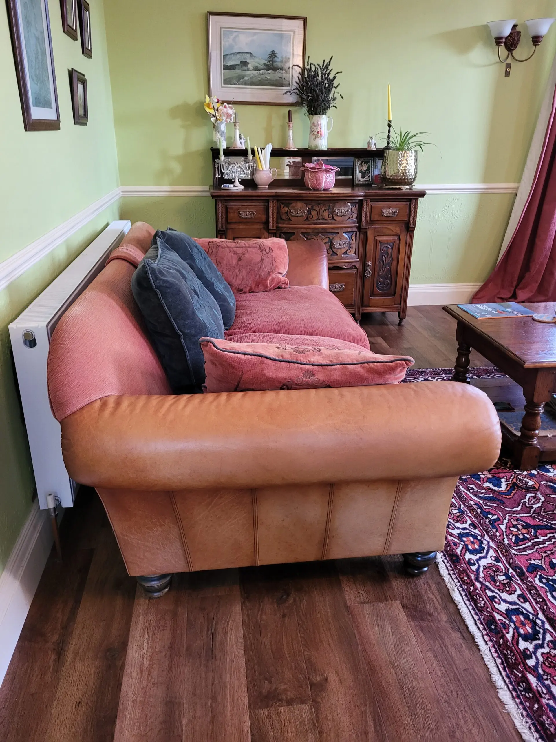 Tetrad leather and fabric midi sofa excellent quality