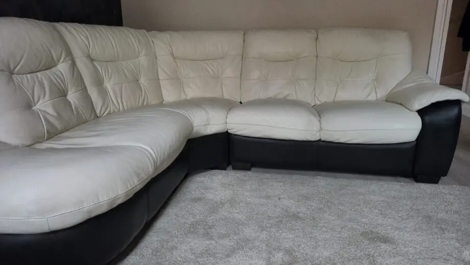 DFS leather corner sofa