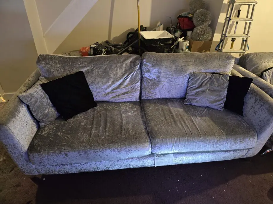 2 * SCS Silver 3 seater sofa - Dazzle range