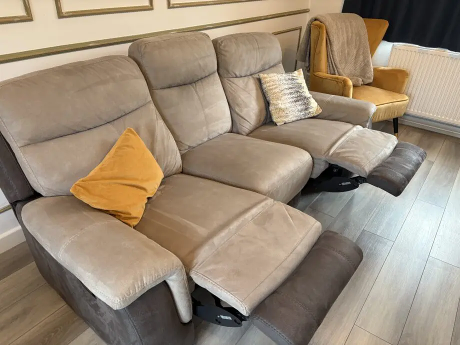 DFS two tone recliner sofa