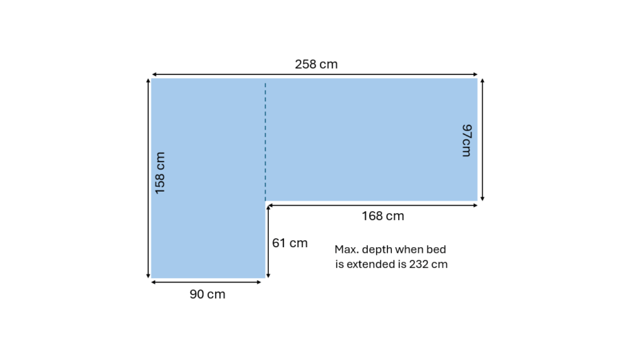 John Lewis Light Blue Corner Sofa Bed