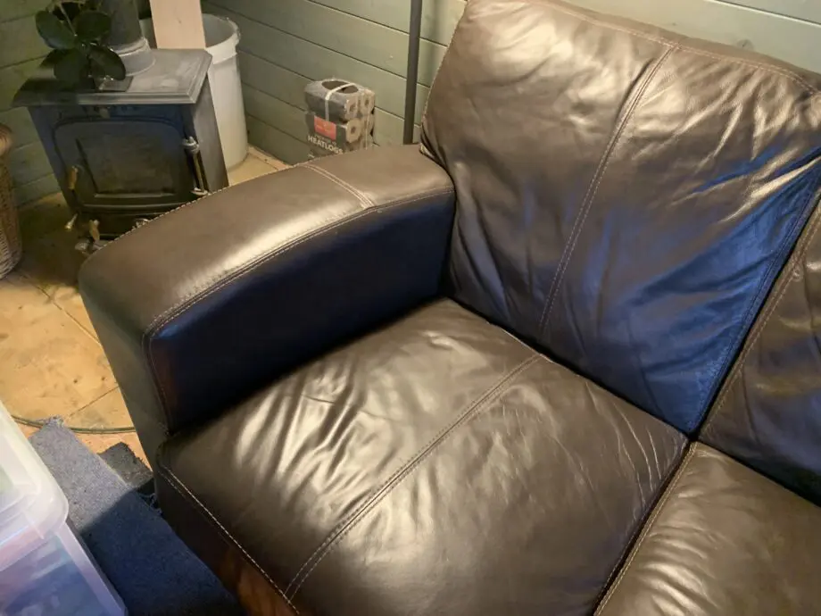 Quality Brown Leather Sofa