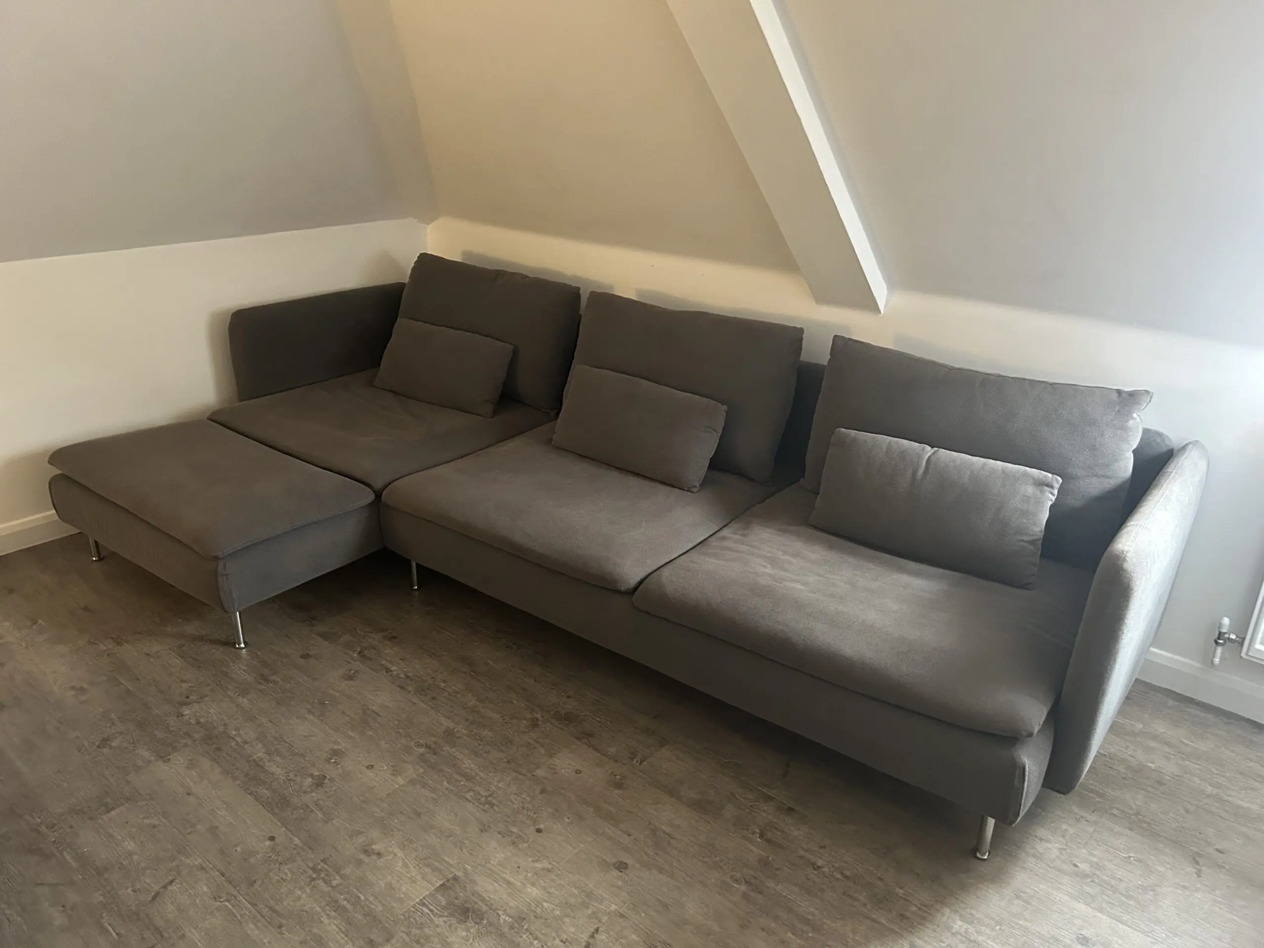 IKEA Grey Söderhamn 4-Seater Sofa with Chaise