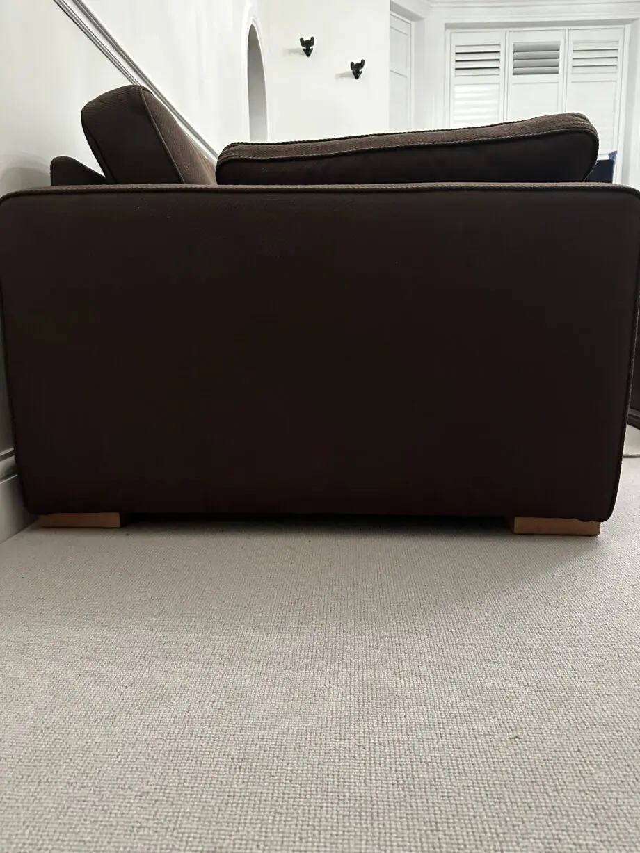 Heals Linear Sofas in Brown '8 Star Java Fabric': 3 seater and 2 seater owned from new