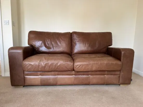 Indigo Furniture Grand Vintage Square Leather Sofa