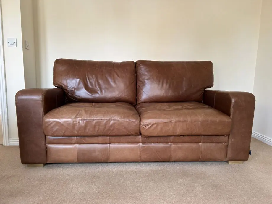Indigo Furniture Grand Vintage Square Leather Sofa