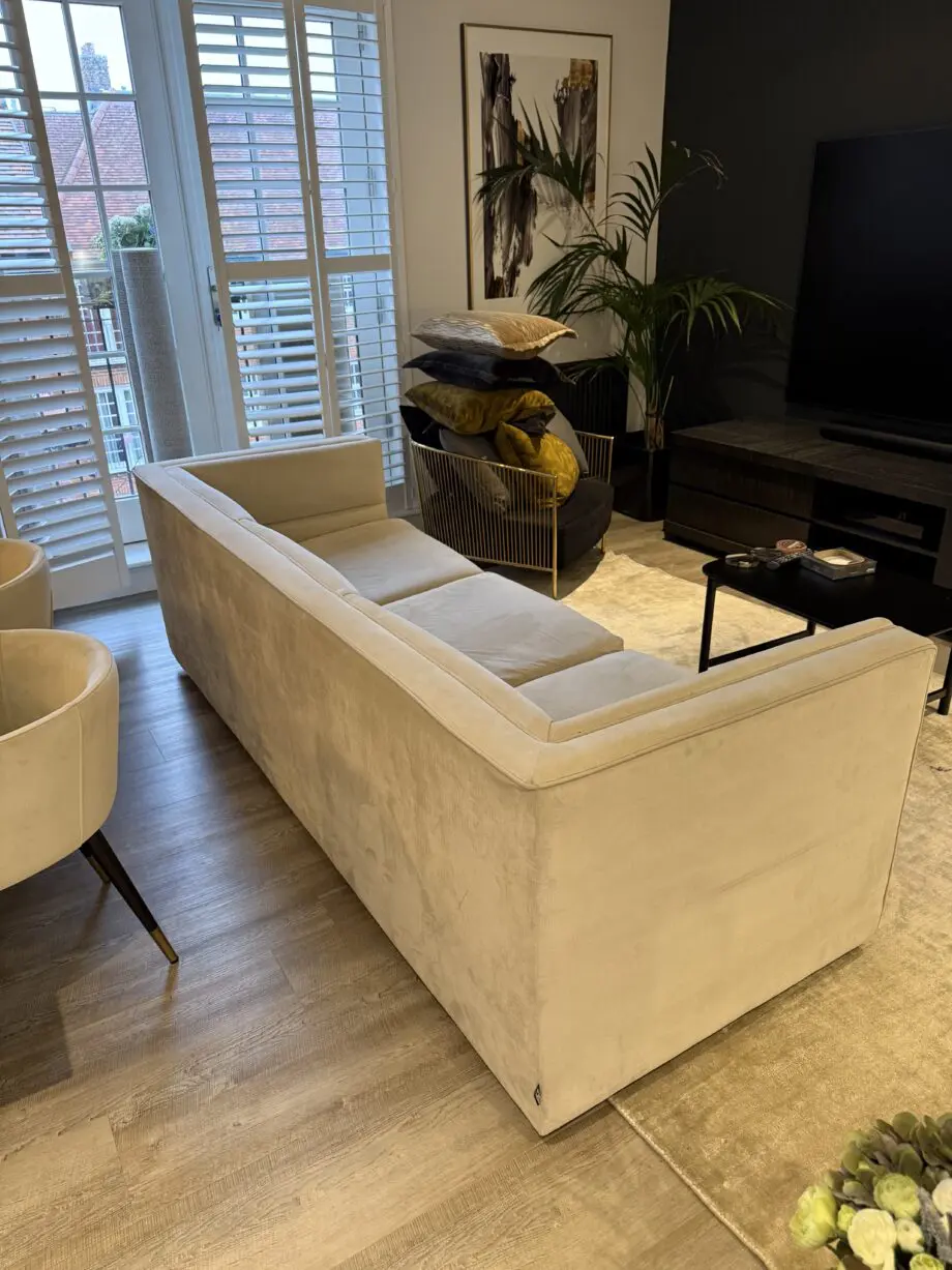 Eicholtz Beige Suede Sofa