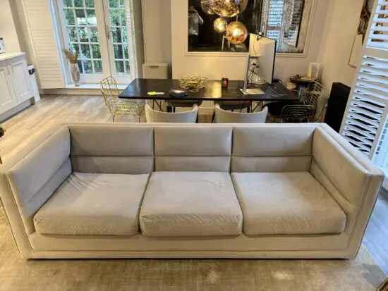 Eicholtz Beige Suede Sofa