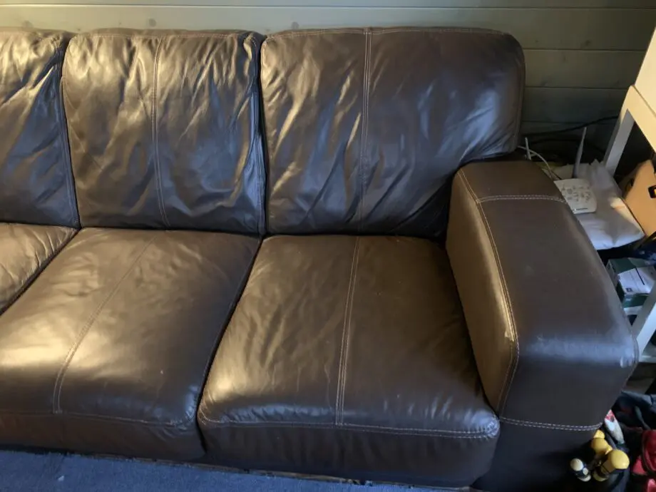 Quality Brown Leather Sofa