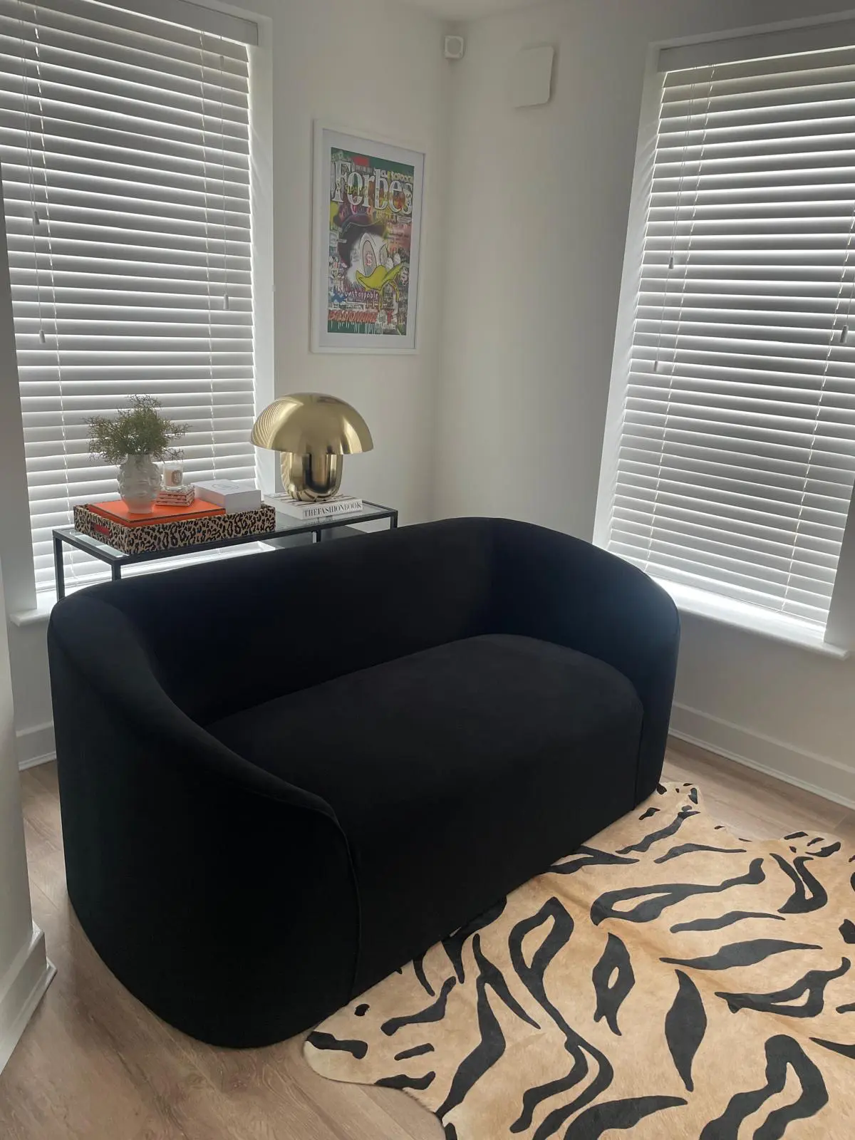 Dunelm Zuma 2 Seater Sofa Settee Black Velvet