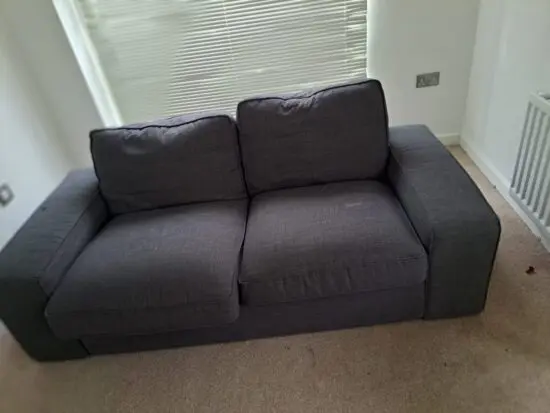 2 seater grey ikea sofa