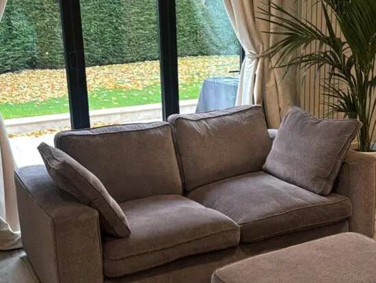 2 seater, Love chair and foot stool