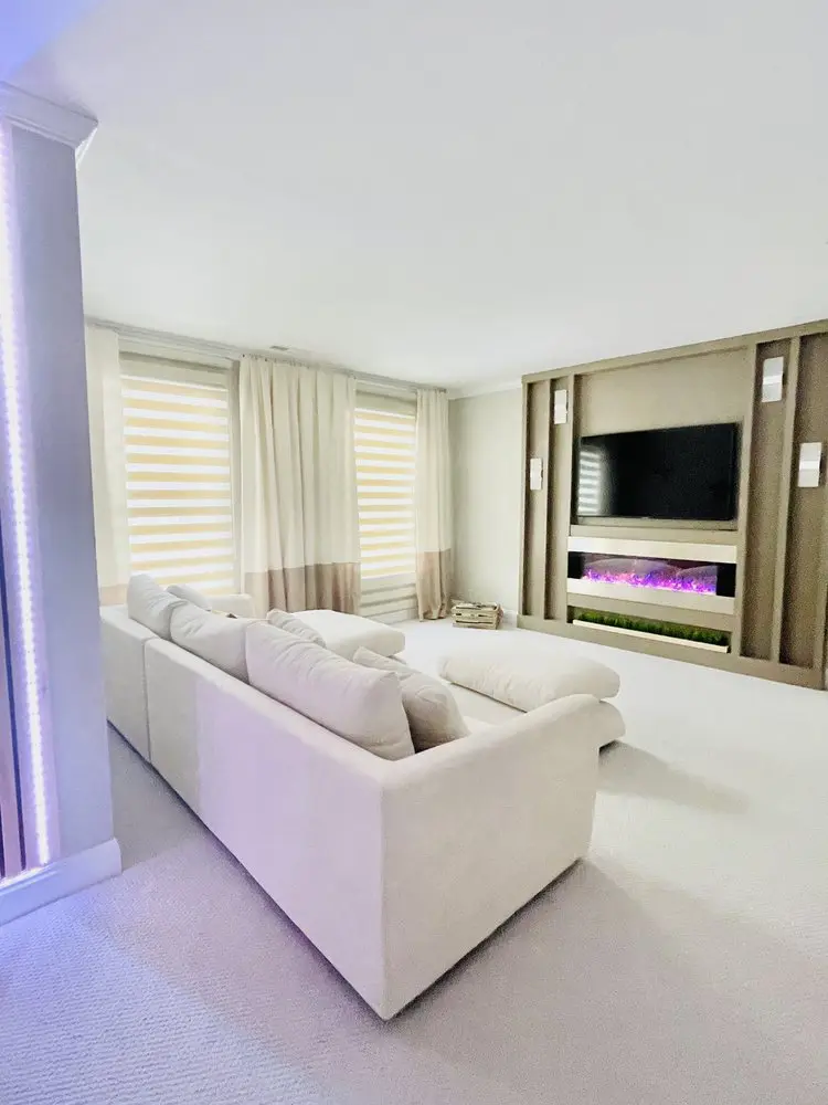 Dfs L-Shaped High Back Corner Sofa With Footstool For Sale